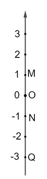 Số đối của các số nguyên được biểu diễn bới các điểm M, N (ảnh 1)