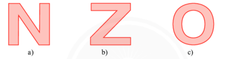 Cho hình sau, chọn câu đúng nhất:  A. Hình a) và c) có trục đối xứng  B. Hình c) (ảnh 1)