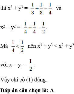 Cho x > 0; y > 0. Tìm khẳng định đúng trong các khẳng định sau? (1) 1/x+1/y lớn hơn bằng 4/ x+y (ảnh 3)