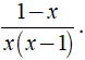 Rút gọn phân thức 1- x/ x (x-1) (ảnh 1)