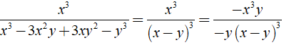 b, x^3/(x^3 - 3x^2y + 3xy^2 - y^3) và x/(y^2 - xy) (ảnh 1)