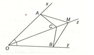 Cho tia Oz là tia phân giác của góc xOy. Lấy các điểm A, B, C lần lượt thuộc các (ảnh 1)
