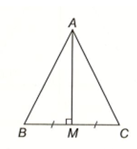 Cho tam giác ABC và M là trung điểm của đoạn thẳng BC. a) Giả sử AM vuông góc  (ảnh 1)