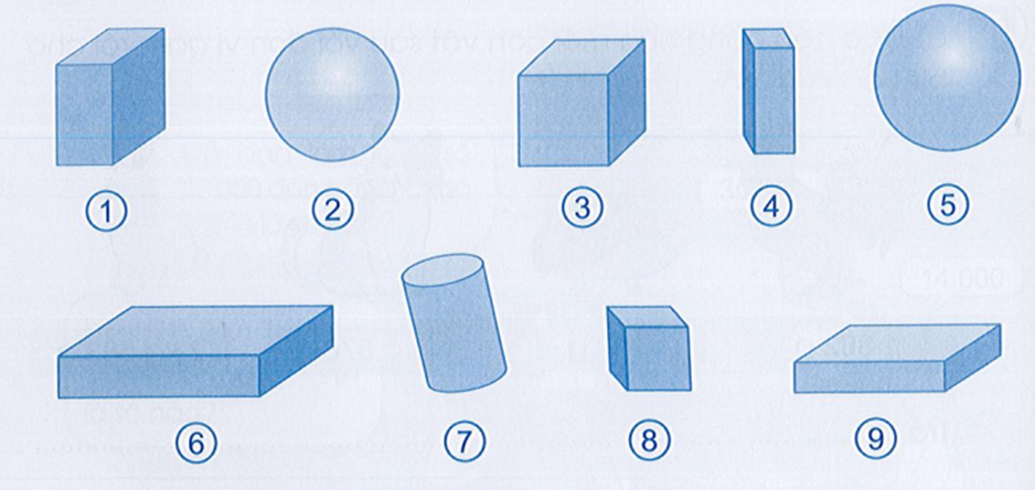 Những hình có 6 mặt đều là hình vuông là hình số: (ảnh 1)