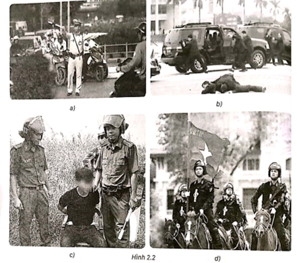 Quan sát và nêu hoạt động của Công an nhân dân Việt Nam trong hình 2.2. (ảnh 1)