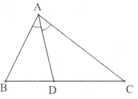 Cho tam giác ABC có AB = 30 cm, AC = 45 cm, BC = 50 cm, đường phân giác AD (D thuộc BC). Độ dài BD là (ảnh 1)
