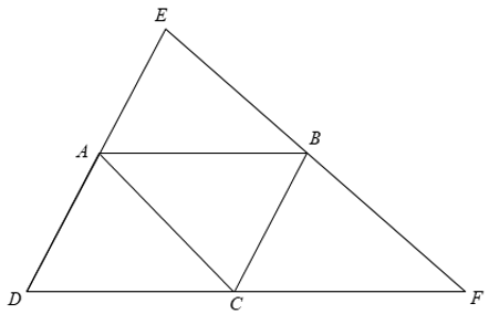 Cho hình bình hành ABCD. Gọi E là điểm đối xứng với D qua A, F là điểm đối xứng với D qua C. Chứng (ảnh 1)