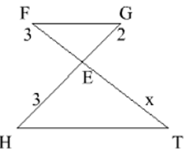 Tính x trong trường hợp sau:  A. x = 4,5  B. x = 3    C. x = 2   D. Cả 3 đáp án trên đều sai (ảnh 1)