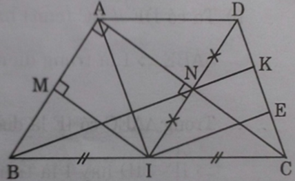 Cho tam giác ABC vuông tại A ( AB < AC). Gọi I là trung điểm của BC. Qua I vẽ IM vuông góc AB tại M (ảnh 1)