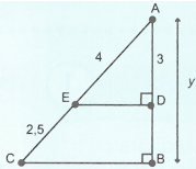 Tính độ dài x trong các hình sau: Tam giác vuông ABC, góc B = 90 đỗ, AC = 6,5 (ảnh 1)