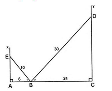 Cho B nằm trên đoạn thẳng AC, AB = 6cm, BC = 24cm. Vẽ về một phía của (ảnh 1)