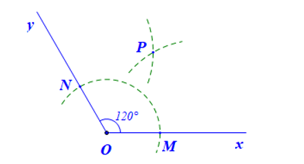b) Vẽ tia phân giác của góc xOy trong câu a. (ảnh 5)