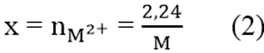 Ngâm một lá kẽm vào dung dịch chứa 2,24 gam ion kim loại M2+. Phản ứng xong, khối lượng lá Zn tăng thêm 0,94 gam. M2+ là ion kim loại nào sau đây? (ảnh 2)