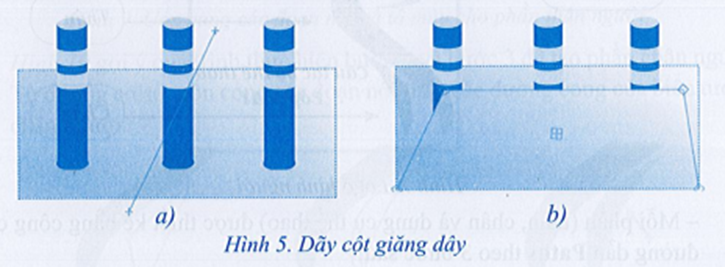 Hình 5 mô phỏng một dãy cột dùng để giăng dây trên hè phố hoặc cho một khu vực (ảnh 9)