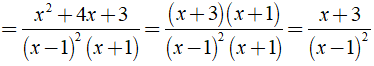 b) 3x+1/ (x-1)^2 - 1/x+1 + x+3/1-x^2 (ảnh 6)