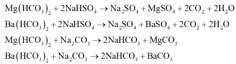 Cho 5 dung dịch không màu đựng trong 5 bình mất nhãn gồm: NaHSO4, NaCl, Mg(HCO3)2, Na2CO3, Ba(HCO3)2. Không được dùng thêm hóa chất nào khác, hãy nêu phương pháp nhận biết các dung dịch trên. (ảnh 2)