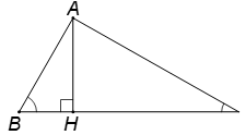 Cho tam giác vuông ABC vuông ở A. Tính sinB, tanB trong mỗi trường hợp sau:  a) AB/BC = 12/13; (ảnh 1)