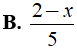 Rút gọn biểu thức x^3-8/ 5x+20 . x^2+4x/x^2 + 2x + 4 được kết quả là ? (ảnh 5)