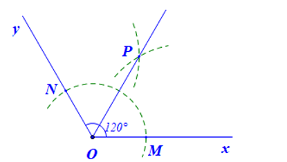 b) Vẽ tia phân giác của góc xOy trong câu a. (ảnh 6)