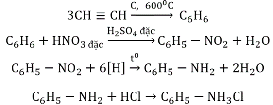 Phản ứng chuyển hóa từ X thành Y là phản ứng taojra benzene, vậy các phản ứng hóa học có thể là: (ảnh 2)