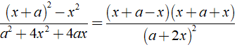 c) (x  + a) ^2 - x^2 / a^2 + 4x^2 + 4ax (ảnh 2)