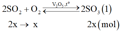 Hỗn hợp X gồm SO2 và O2 có tỉ khối so với H2 bằng 28. Cho 4,48 lít X (đktc) đi qua bình đựng V2O5 nung nóng. Hỗn hợp thu được cho lội qua dung dịch Ba(OH)2 dư thấy có 33,19 gam kết tủa. Hiệu suất phản ứng oxi hóa SO2 thành SO3 là: (ảnh 3)