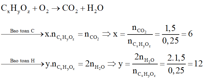 Đốt chát hoàn toàn 45 gam một hợp chất hữu cơ thu được 66 gam khí CO2 và 27 gam nước. Biết khối lượng mol chất hữu cơ là 180 g/mol. Xác định công thức phân tử của hợp chất hữu cơ đó. (ảnh 4)