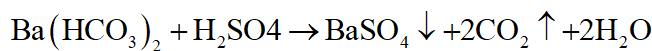 Cho dung dịch Ba(HCO3)2 lần lượt vào các dung dịch: CaCl2, Ca(NO3)2, NaOH, Na2CO3, KHSO4, Na2SO4, H2SO4, HCl. Số trường hợp có tạo ra kết tủa là: (ảnh 6)