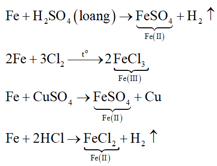 Trường hợp nào sau đây tạo hợp chất Fe(III)? (ảnh 1)
