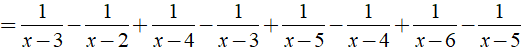 b) Áp dụng để rút gọn biểu thức sau:  M = 1/x^2-5x+6 + 1/x^2-7x+12 + 1/x^2-9x+20 + 1/x^2-11x+30 (ảnh 4)