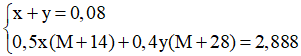 Đun 0,08 mol hỗn hợp H gồm hai axit hữu cơ chức X, Y là đồng đẳng kế tiếp (MX < MY) (ảnh 1)