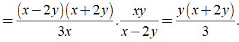 Tìm biểu thức A, biết rằng: a) x^2 -2xy/x^2y . A= x^2y - 4y^3/3xy (ảnh 6)