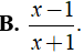 Biến đổi biểu thức 1+1/x/1-1/x thành phân thức đại số là ? (ảnh 5)