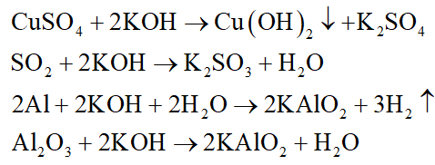 Dung dịch KOH phản ứng với tất cả các chất trong dãy chất nào sau đây? (ảnh 1)