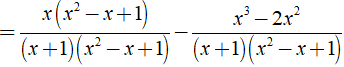 Thực hiện các phép tính sau: a) x/x+1 - x^3-2x^2/x^3+1 (ảnh 3)