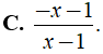 Biến đổi biểu thức 1+1/x/1-1/x thành phân thức đại số là ? (ảnh 6)