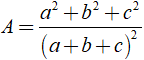 Cho a3 + b3 + c3 = 3abc và a + b + c ≠ 0.Tính giá trị của biểu thức A= a^2 + b^2 + c^2 / (a+ b+ c)^2 (ảnh 1)