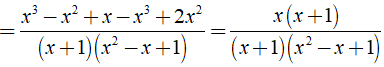 Thực hiện các phép tính sau: a) x/x+1 - x^3-2x^2/x^3+1 (ảnh 4)