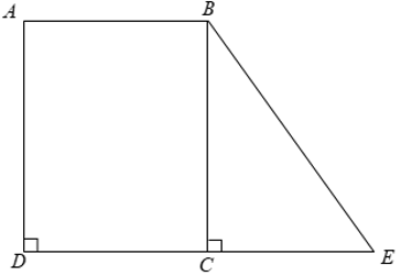 Tính diện tích mảnh đất hình thang ABED có AB = 23cm, DE = 31cm và diện tích hình chữ nhật ABCD là 828cm^2. (ảnh 1)