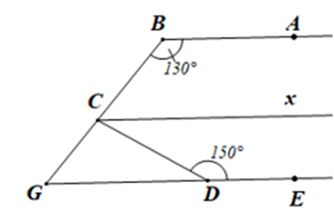 Tìm số đo góc BCD trong Hình 48, biết AB // DE.   (ảnh 2)