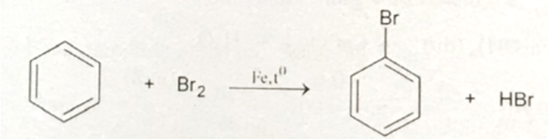 Chất nào sau đây phản ứng với Br2 (Fe, to)? (ảnh 1)