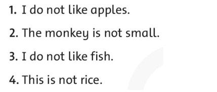 Write the short form (Viết dạng ngắn)  1. I don't like apples.  2. The monkey isn't small. (ảnh 1)