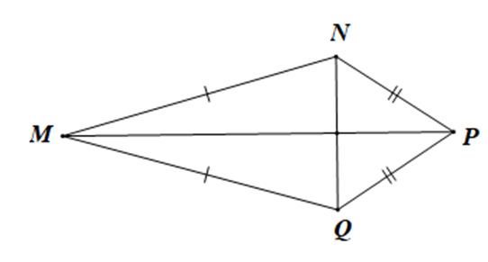 Cho hình dưới đây: Xét các khẳng định: (1) MP là tia phân giác của  (ảnh 1)