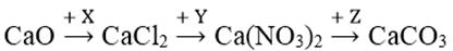 Cho sơ đồ chuyển hóa sau: CaO-> CaCl2-> Ca(NO3)2 (ảnh 1)