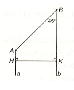 Số đo góc HAB trong hình bên là:  A. 45 độ;  B. 90 độ;  C. 180 độ;  D. 135 độ. (ảnh 1)