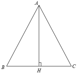 Tính diện tích của một tam giác cân có cạnh đáy là a, cạnh bên bằng b.  (ảnh 1)