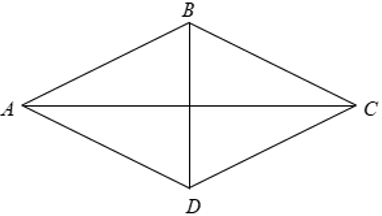 Tính diện tích hình thoi có cạnh là 17cm và tổng hai đường chéo là 46cm. (ảnh 1)