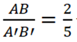 Cho ΔABC đồng dạng với ΔA’B’C’. Biết AB/ A'B'=2/5 (ảnh 1)