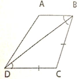 Cho tứ giác ABCD có BD là phân giác góc B và BC = CD. Chứng minh tứ giác ABCD là hình thang. (ảnh 1)