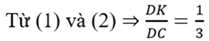 c) Đường thẳng BN cắt DC tại K. Chứng minh: DK/DC = 1/3 (ảnh 1)